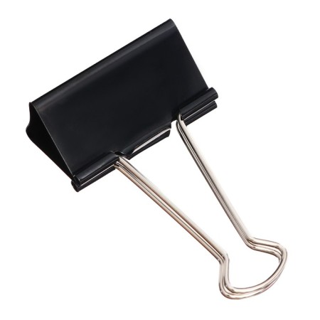 A set of paper clamps 51 mm, 12 pieces, in packaging, black-3