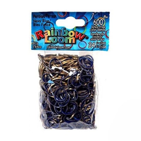 Rainbow loom bracelet rubber bands, Persian collection, blue