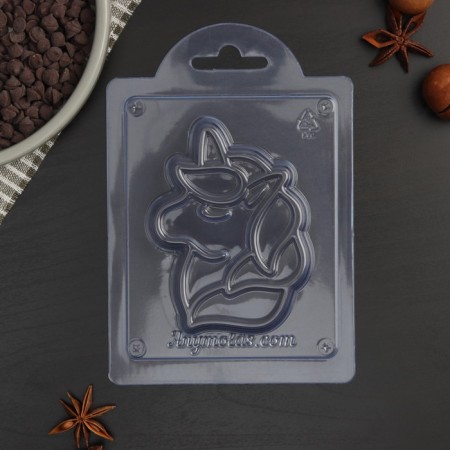 Form for chocolate and sweets "Silhouette of Unorgas", 9.4 × 7.2 × 2.3 cm, the color is transparent-2