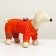 Kombinson for dogs "peas", size 16 (DS 30 cm, OG 44 cm, Osh 34 cm), red