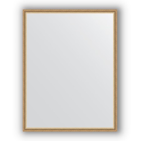 Mirror in the baguette frame - twisted gold 28 mm, 68 x 88 cm, evoForm