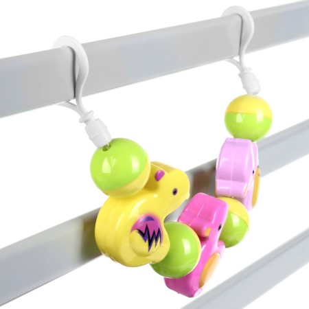 Stretching to the crib/stroller "Funny animals", 3 toys, crumb me-3