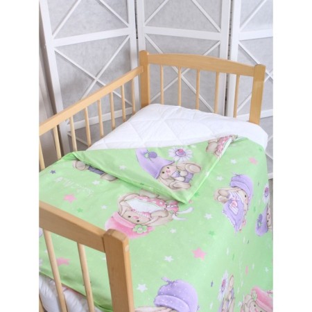 Mona Liza Kids Nursery Crystiller "Bunny on Green", size 110x145 cm