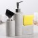 A dispenser for a detergent with a sponge stand and a minimum brush, 350 ml, white color