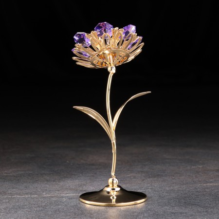 Souvenir "Flower", blue, with crystals-2