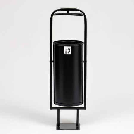 Urna Street "Saturn" 28 l, 104 x 31 x 26.5 cm, black, tank 0.6 mm