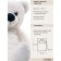 Soft Gulliver toy "Bear", sedentary, white color, 24 cm