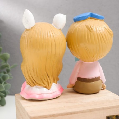 Souvenir Polystone "Bucks in the cap and a girl with a bow" dl. legs, set 2 pcs 6x7x17 cm-3