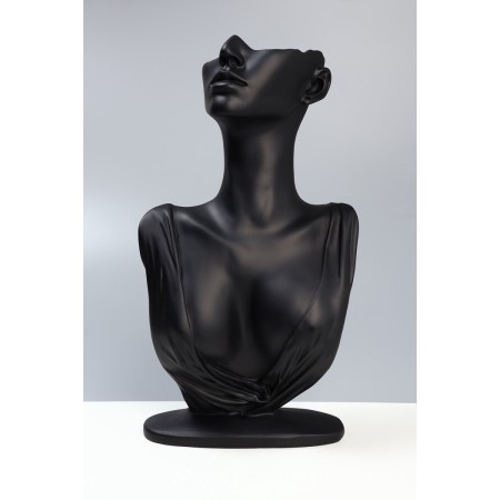 Bust for jewelry 18 × 8 × 32, hole in the ear, black color-7