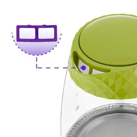 Electric kettle KitFort KT-6123-2, glass, 2 l, 2200 watts, light green-2