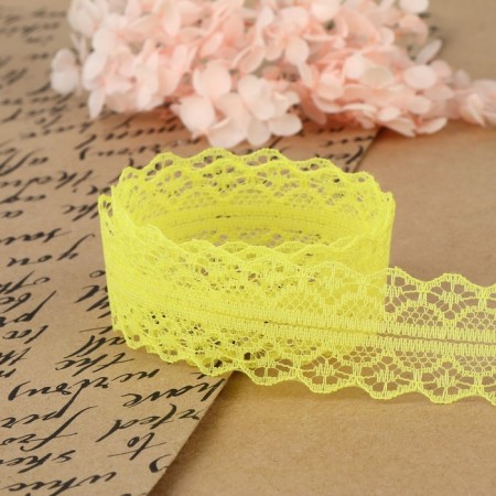 Capricon lace, 30 mm × 10 ± 1 m, yellow color-2