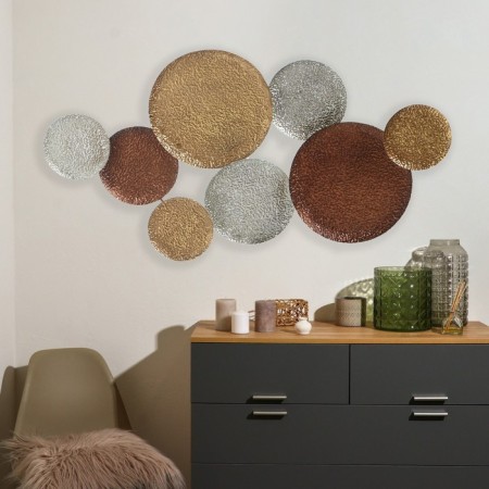 Decor Wall metal "Scandy" gold and coffee, silver 110x59 cm