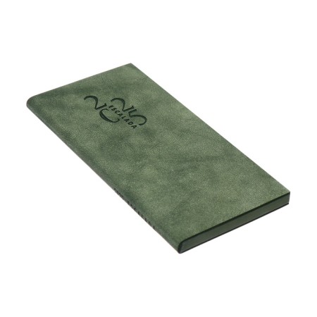 The weekly dated 2025, 80x165 mm, 64 sheets of Escalada, soft leather cover, pancake embossing, block 70 g/m², green-1