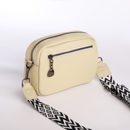 Women's bag with lightning, beige color-2
