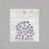Beads for creativity plastic "Drawn Heart" white-black set 30 pcs 0.8x0.4 cm