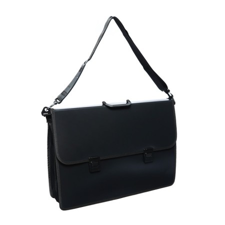 Folder with handles A3, 520 x 370 x 12mm, plastic, 2 compartments, shoulder belt, extensor 12 cm, Devente-3