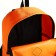 Youth backpack with lightning, external pocket, orange color