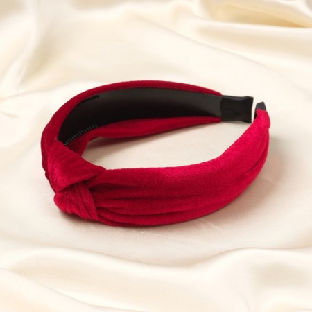 Hair rim "Mandy" velvet, 2.5 cm, red