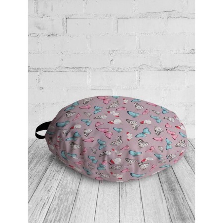Pillow Sidushka "abundance of butterflies", decorative, d = 52 cm-1