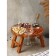 ADELICA guide table, with menage and folding legs, 2 persons, d = 30 cm, oak