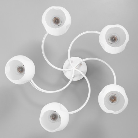 Miley chandelier 5x60W E27 white, gold 45x53x46cm-3