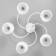 Miley chandelier 5x60W E27 white, gold 45x53x46cm