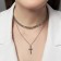 Piece "chain" cross, color silver, 40 cm