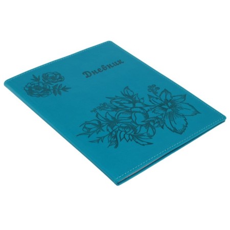 Premium Deville is universal, for grade 1-11 Vivella "Flowers", covering artificial leather, turquoise-1