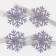 A set for the decor of the dining rooms "Snowflake", 4 pcs, gray 7x8 cm 100% p/e, felt