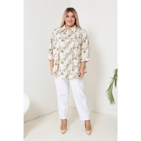 Female shirt, size 62, beige color-1
