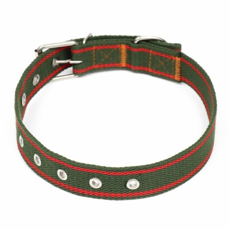 Collar of tarpaulin dimensionless single -layer, 68 x 3 cm, khaki/red-1