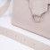 Women's bag on magnet, outer pocket, beige color