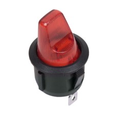 Выключатель клавишный круглый 12V 16А (3с) ON-OFF красный с подсветкой (RWB-224, SС-214) REXANT   10