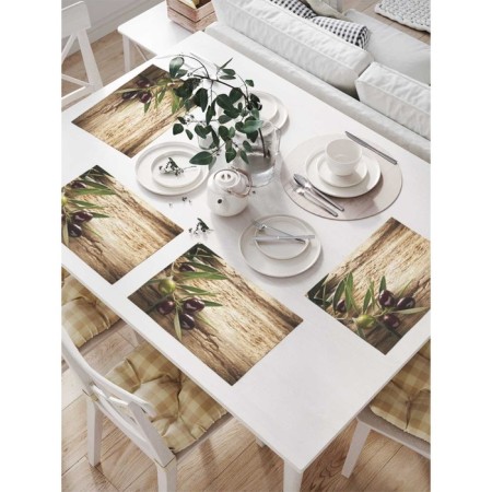 A set of napkins for setting the table “Vetsk olives”, rectangular, size 32x46 cm, 4 pcs