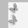 Earrings with pearls "butterflies" are tender, white color in silver