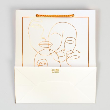Gift laminated package, packaging, "bronze", 23 x 27 x 12 cm-5