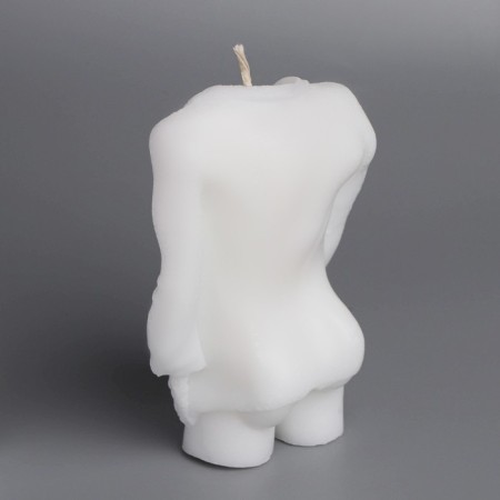 Figure candle "Male silhouette" in a jacket, 7.5x3x11 cm, white-3
