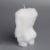 Figure candle "Male silhouette" in a jacket, 7.5x3x11 cm, white