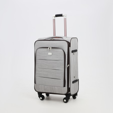 Small suitcase 24 "On the zipper, code castle, with extension, the color is gray