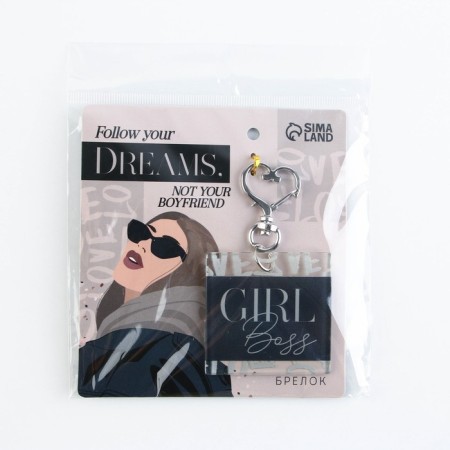 Acrylic key -keyboard "Girl Boss", 5 x 4.8 cm-8