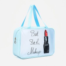 Cosmetic bag with lightning, blue color