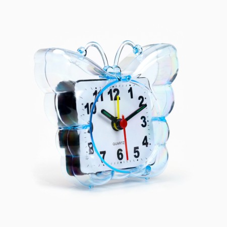 Clock - a boiler room "butterfly", discrete move, dial 5.5 cm, 9 x 8 cm, blue-2
