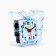 Clock - a boiler room "butterfly", discrete move, dial 5.5 cm, 9 x 8 cm, blue