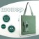 Soper bag with lightning, from textiles, green color