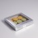 Self -charged box, with a window, silver, 19 x 19 x 3 cm