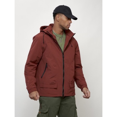 Male spring jacket, size 50, burgundy color-2