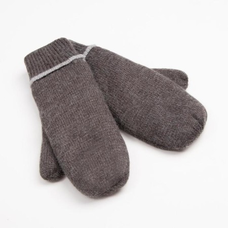Women's mittens minaku is plain, size 6.5 central mere dark gray