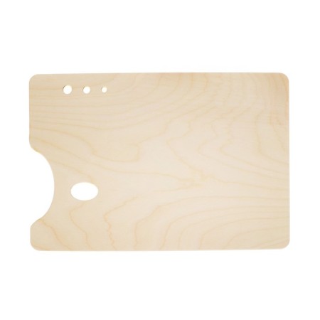 Wooden, rectangular palette, No. 5, 20 x 30 cm, mix-2