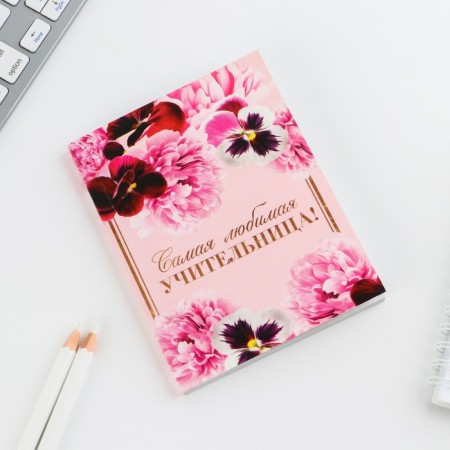 Diary "The favorite teacher", A6 format, 80 sheets, line, soft cover-1
