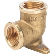 Угольник STOUT SFT-0038-000012, 1/2", внутренняя/внутренняя резьба, с креплением